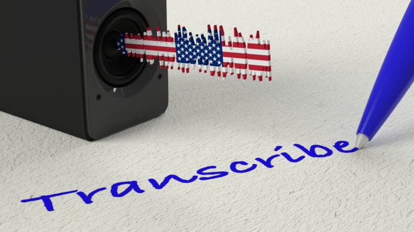 Transcribe Write Speaker Listen English