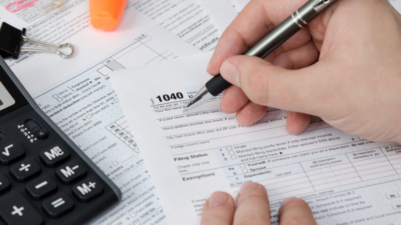 Tax Documents 1040 Pen Calculator Forms
