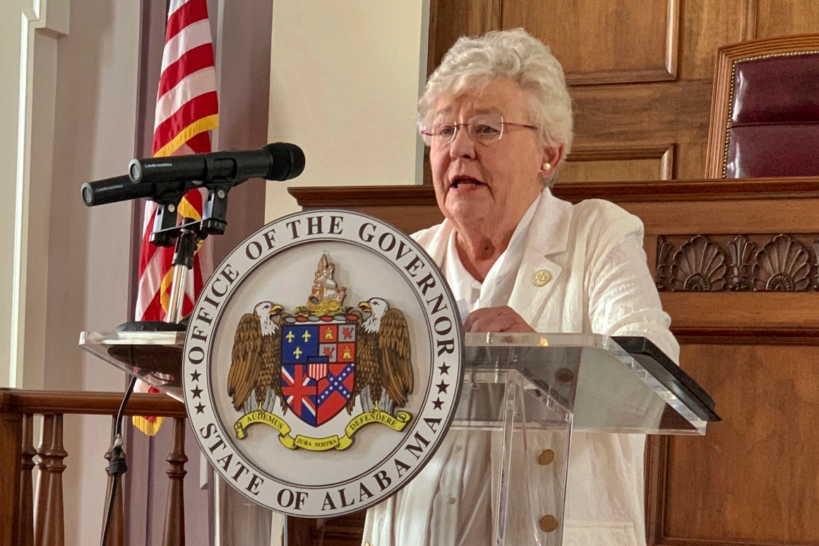 Alabama Gov. Kay Ivey speaks.