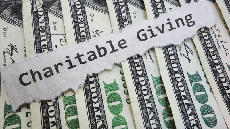 Charitable Giving Cash Hundred Dollar Bills