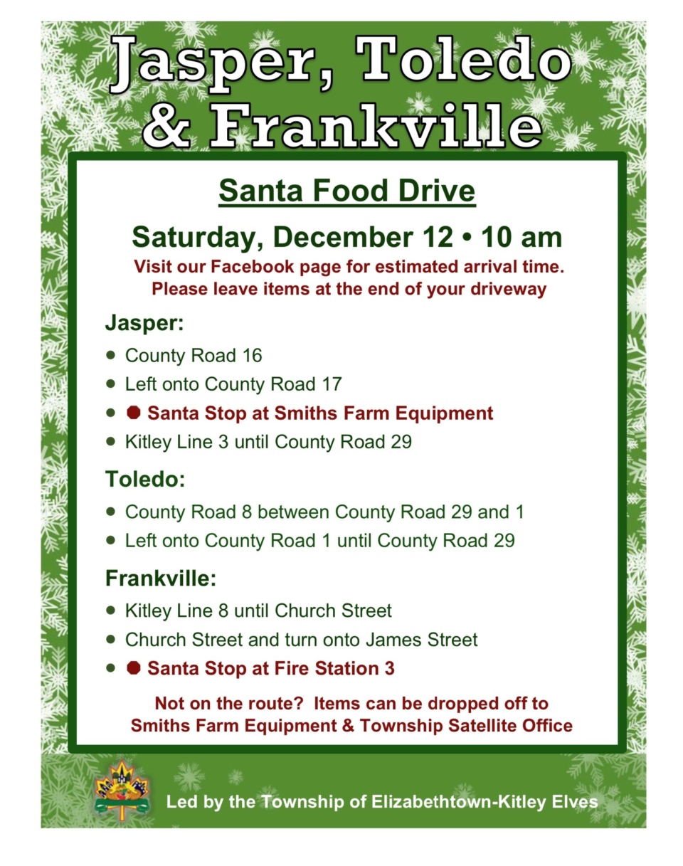 Elizabethtown-Kitley food drive