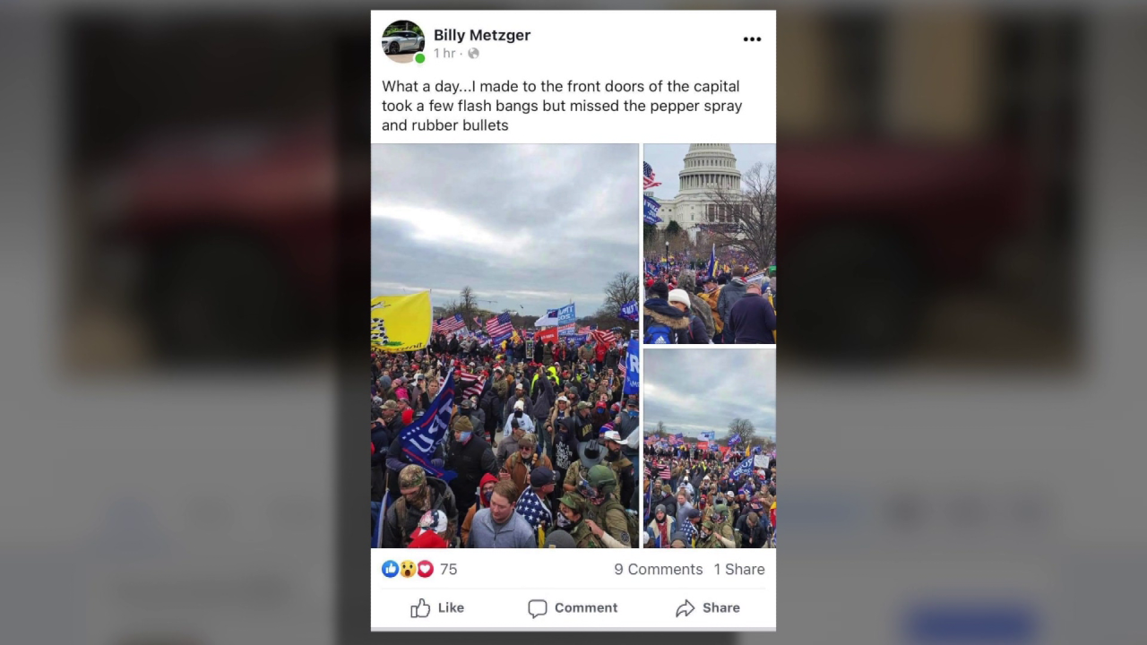 Billy Metzger Facebook Post