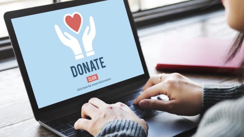 Donate To Charity Give Money Laptop Organization
