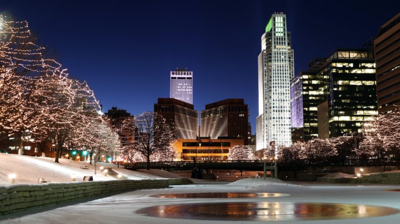 Omaha Nebraska Downtown Holiday Lights
