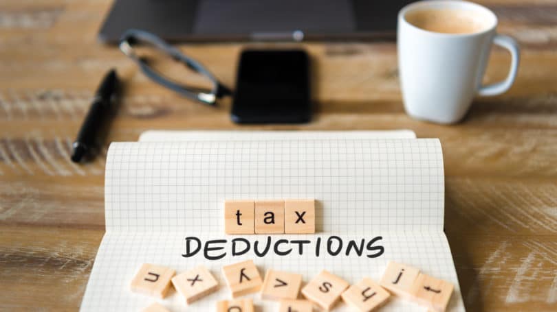 Tax Deduction Letters Block Scrabble Cup