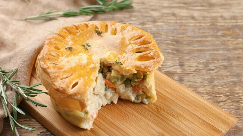 Chicken Pot Pie Carrots Vegetables Pie Crust Rosemary